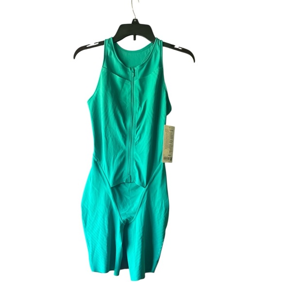 Lululemon Athletica Teal Zip-Front turquoise Bodysuit. - Picture 1 of 4